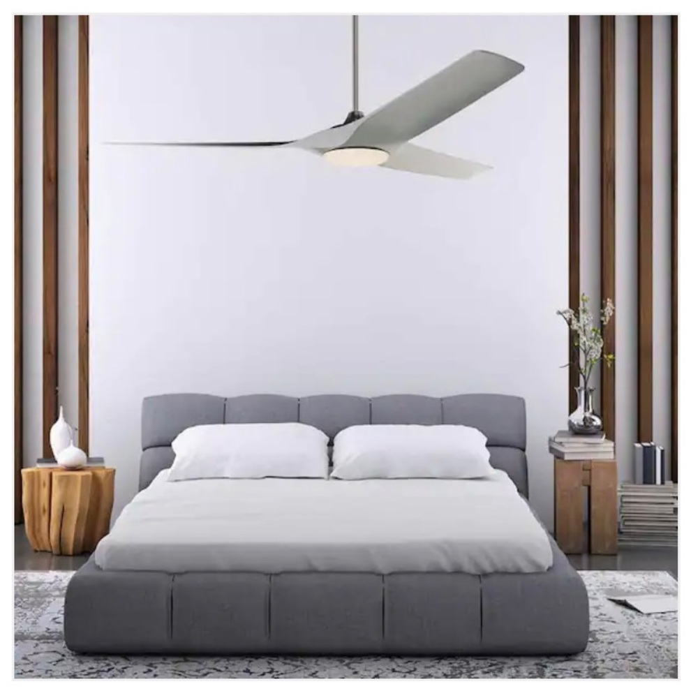 Altitude
Gossamer 60 in. Integrated LED Indoor Brushed Nickel Ceiling Fan